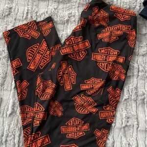 Harley-Davidson Kids Leggings with Bold Orange Logos